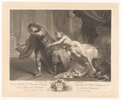 Giuseppe resiste alla tentazione della moglie di Potifar da Jacques Beauvarlet