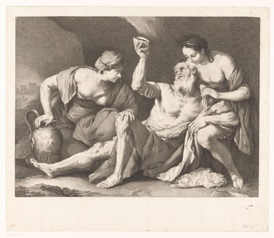 Lot ubriacato dalle sue figlie da Jacques Beauvarlet