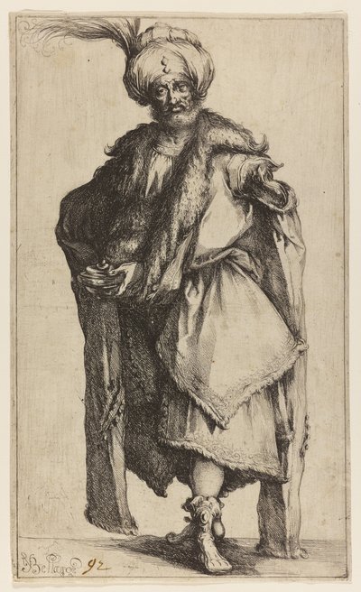 Caspar, Re di Tarso, c.1610 da Jacques Bellange