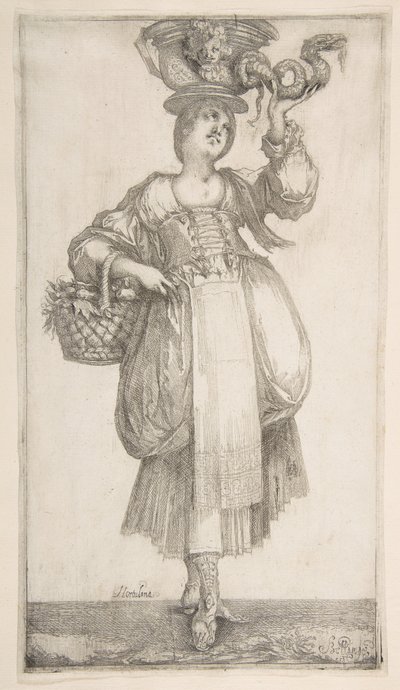 Hortulana, dalla serie Hortulanae, 1611 da Jacques Bellange