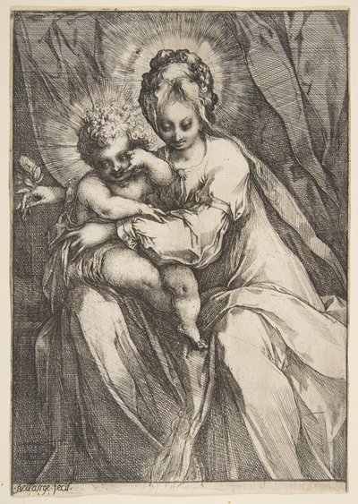 Madonna con una rosa, 1595-1616 da Jacques Bellange