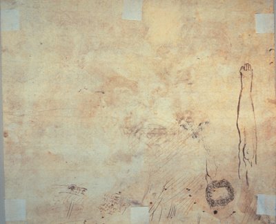 Studio di una gamba, arabesco e scarabocchi da Jacques Bellange