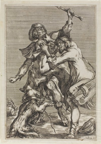 Due mendicanti in lotta da Jacques Bellange