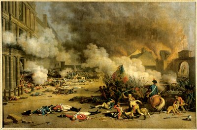 Cattura delle Tuileries: Attacco del Palazzo delle Tuileries il 10 agosto da Jacques Bertaux