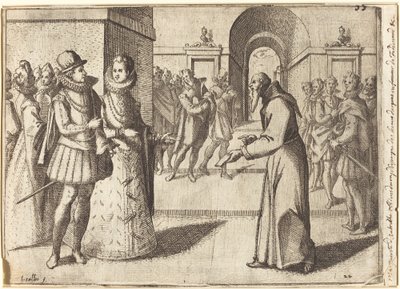 Un cappuccino che porta i ringraziamenti del re di Baviera da Jacques Callot