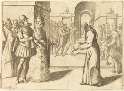 Un cappuccino che porta i ringraziamenti del re di Baviera da Jacques Callot