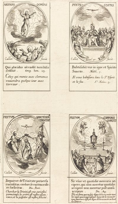 Ascensione; Pentecoste; Trinità; Corpus Domini da Jacques Callot