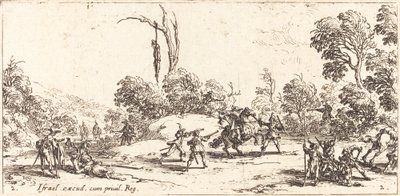 Attacco ai viaggiatori sulla strada da Jacques Callot