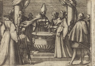 Battesimo del principe di Spagna [verso] da Jacques Callot