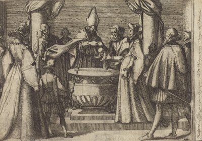 Battesimo del principe di Spagna [verso] da Jacques Callot