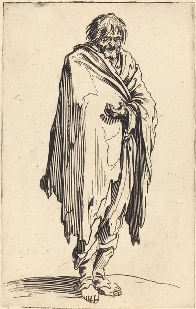Mendicante a capo e piedi nudi, c.1622 da Jacques Callot