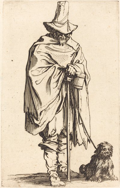 Mendicante con Cane da Jacques Callot