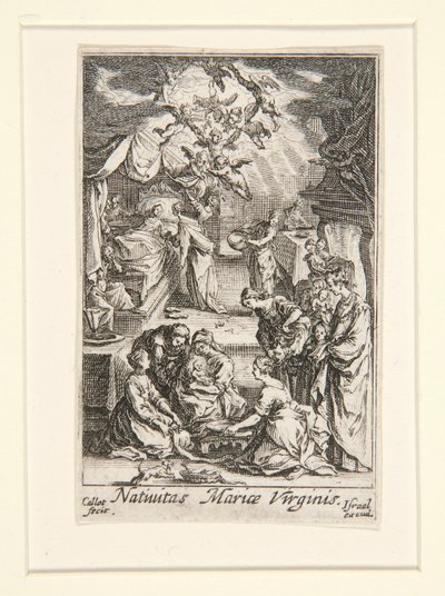 Nascita della Vergine, n. 2 da La vita della Vergine da Jacques Callot