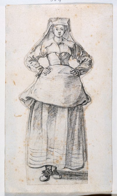 Borghesi in diverse attitudini, da Prints Album 21, numero 304 da Jacques Callot
