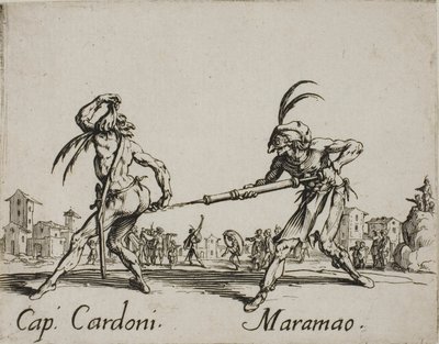 Capitano Cardoni - Maramao, plate 22 from Balli di Sfessania da Jacques Callot