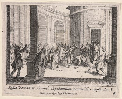 Cristo lapidato dal Tempio da Jacques Callot