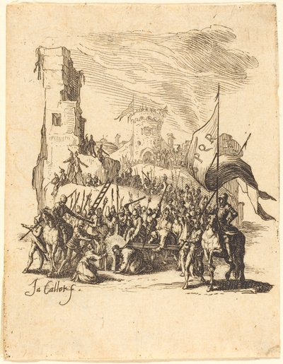 Cristo che porta la croce da Jacques Callot