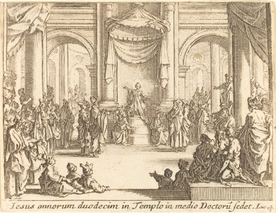 Cristo che disputa con i dottori da Jacques Callot