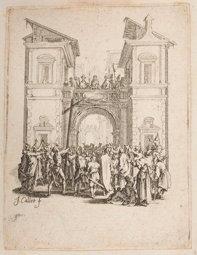 Cristo Presentato al Popolo, n. 9 di 11 da La Petite Passion da Jacques Callot