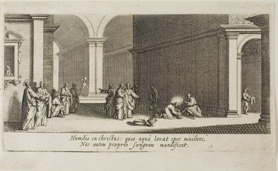 Cristo che lava i piedi agli apostoli, da La grande passione da Jacques Callot
