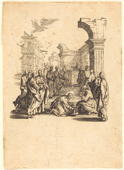 Cristo lava i piedi agli apostoli da Jacques Callot