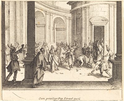 Cristo e la donna adultera da Jacques Callot