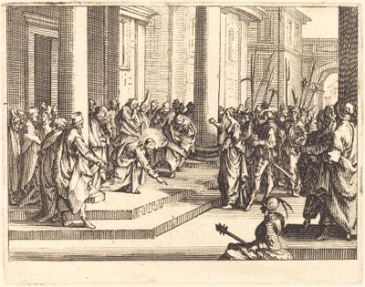 Cristo e la donna sorpresa in adulterio da Jacques Callot