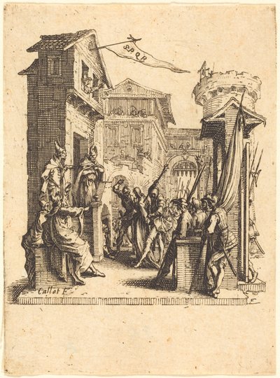 Cristo davanti a Caifa da Jacques Callot