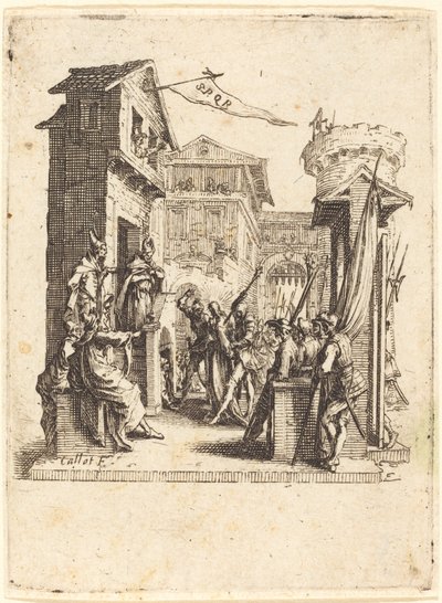 Cristo davanti a Caifa, c. 1624-1625 da Jacques Callot