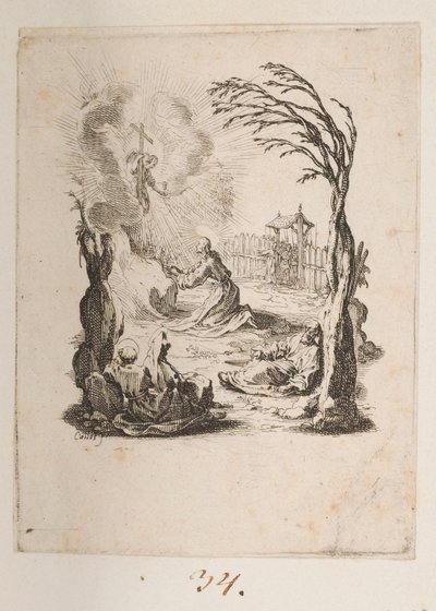 Cristo nel Giardino degli Ulivi, n. 3 di 11 da La Petite Passion da Jacques Callot