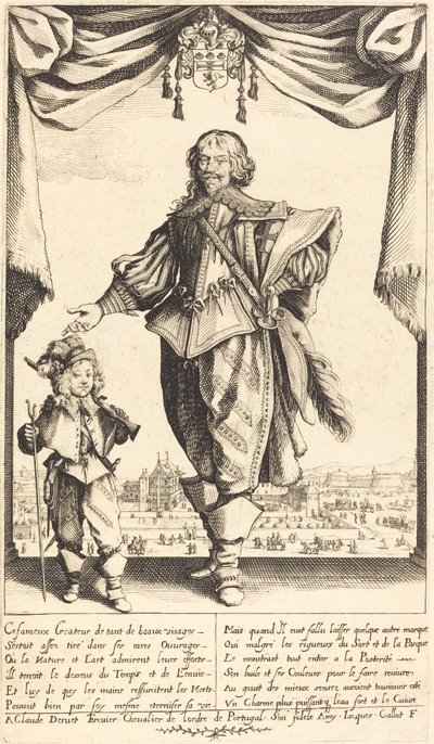 Claude Deruet e suo figlio, Jean da Jacques Callot