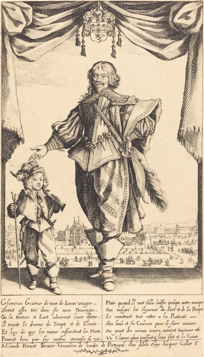 Claude Deruet e suo figlio, Jean, 1632 da Jacques Callot