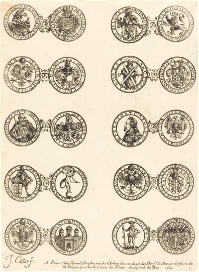 Monete [tavola 1] da Jacques Callot