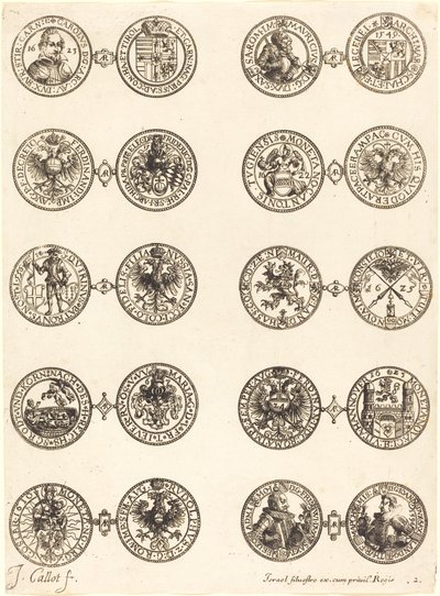 Monete [tavola 2] da Jacques Callot