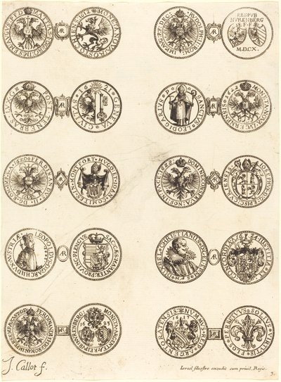 Monete [tavola 3] da Jacques Callot