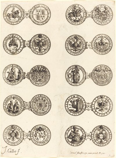 Monete [tavola 5] da Jacques Callot