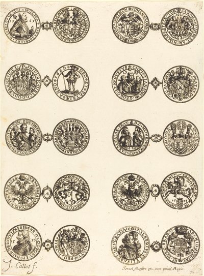 Monete [tavola 7] da Jacques Callot