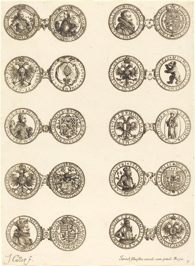 Monete [tavola 9] da Jacques Callot