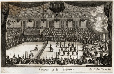 Combattimento alla barriera: il torneo ... (incisione) da Jacques Callot