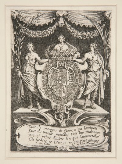 Combattimento alla barriera, Frontespizio, Le armi di Lorena-Chevreuse da Jacques Callot