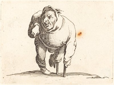Zoppo con stampella e gamba di legno da Jacques Callot