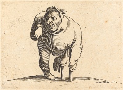 Zoppo con stampella e gamba di legno da Jacques Callot