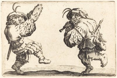 Ballerini con flauto e tamburello da Jacques Callot