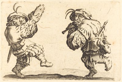 Ballerini con Flauto e Tamburello da Jacques Callot