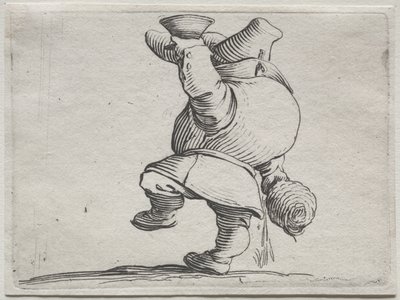 Varie figure gobbi di Iacopo Callot (Bevitore visto da dietro) da Jacques Callot