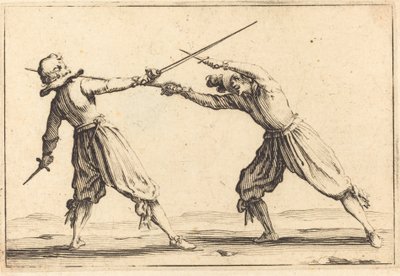 Duello con spade e pugnali da Jacques Callot