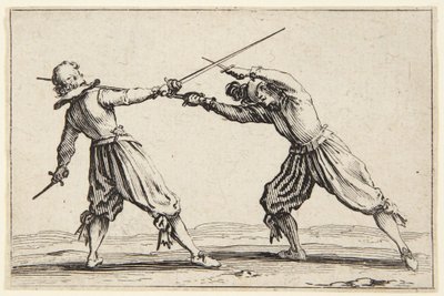 Duello con spade e pugnali da Jacques Callot