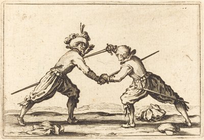 Duello con spade, c. 1622 da Jacques Callot