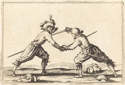 Duello con spade, c. 1622 da Jacques Callot