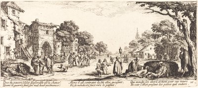 Soldati morenti lungo la strada da Jacques Callot